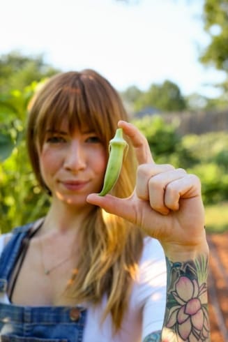 East Atlanta Village Farmer's Market resident educational chef Carolynn Ladd from A Date with Figs. Photo by Lizzy Johnston.