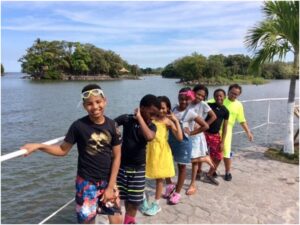 Burgess-Peterson students in Granada, Nicaragua touring the islands of Lake Nicaragua. Photo by Asiaa Karriem