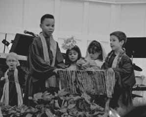 Children perform the manger scene during last year’s Christmas Eve service.. PHOTO: Tony Lankford