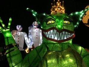 Several of the lanterns in last year’s parade. Photo by Steve Eberhardt