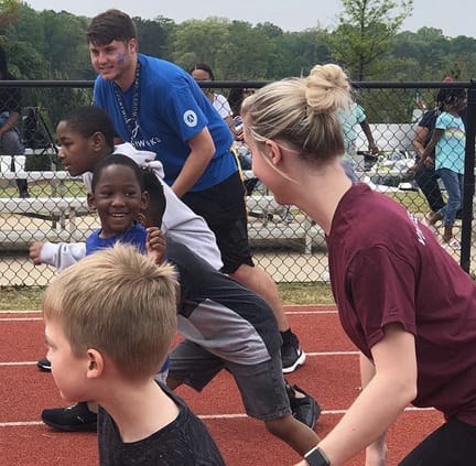 Photos of elementary students at Drew Charter School enjoying opportunities for physical activity and safe, meaningful play through Playworks. Photos courtesy of Playworks