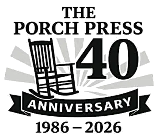 The Porch Press 40th Anniversary logo, 1986-2026